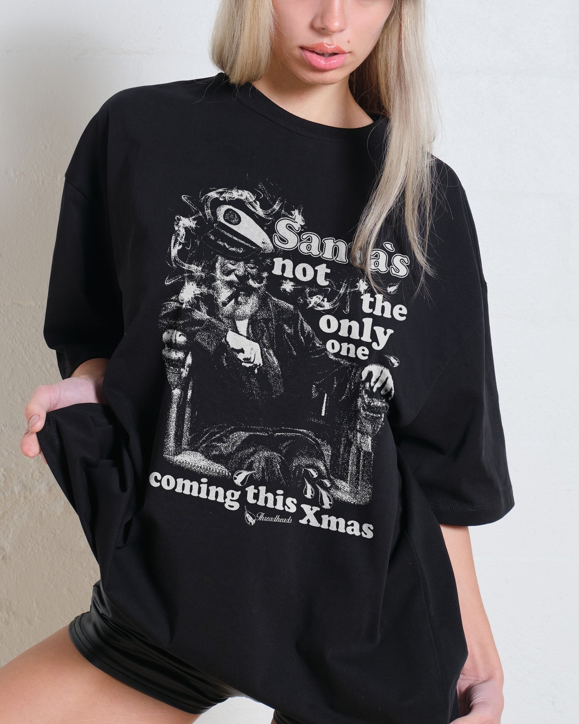 Not The Only One Coming Oversized Graphic Tee - Unisex 90s Boxy Fit 100% Combed Cotton