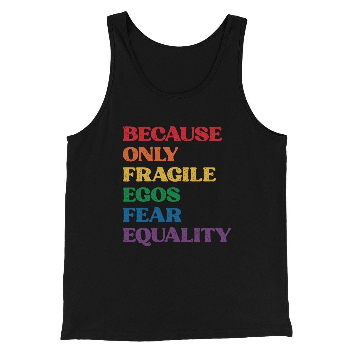 Because Only Fragile Egos Fear Equality Men/Unisex Tank