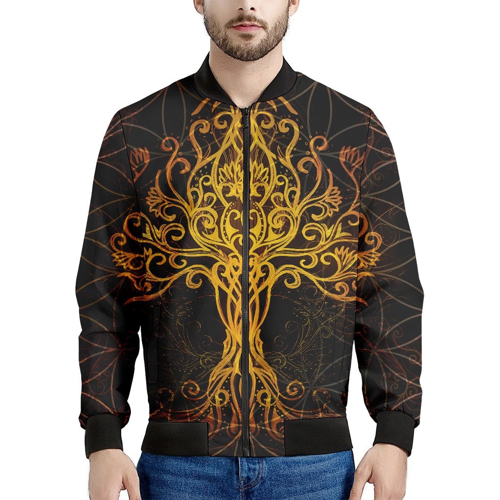 Yggdrasil Tree Of Life Print Men's Bomber Jacket