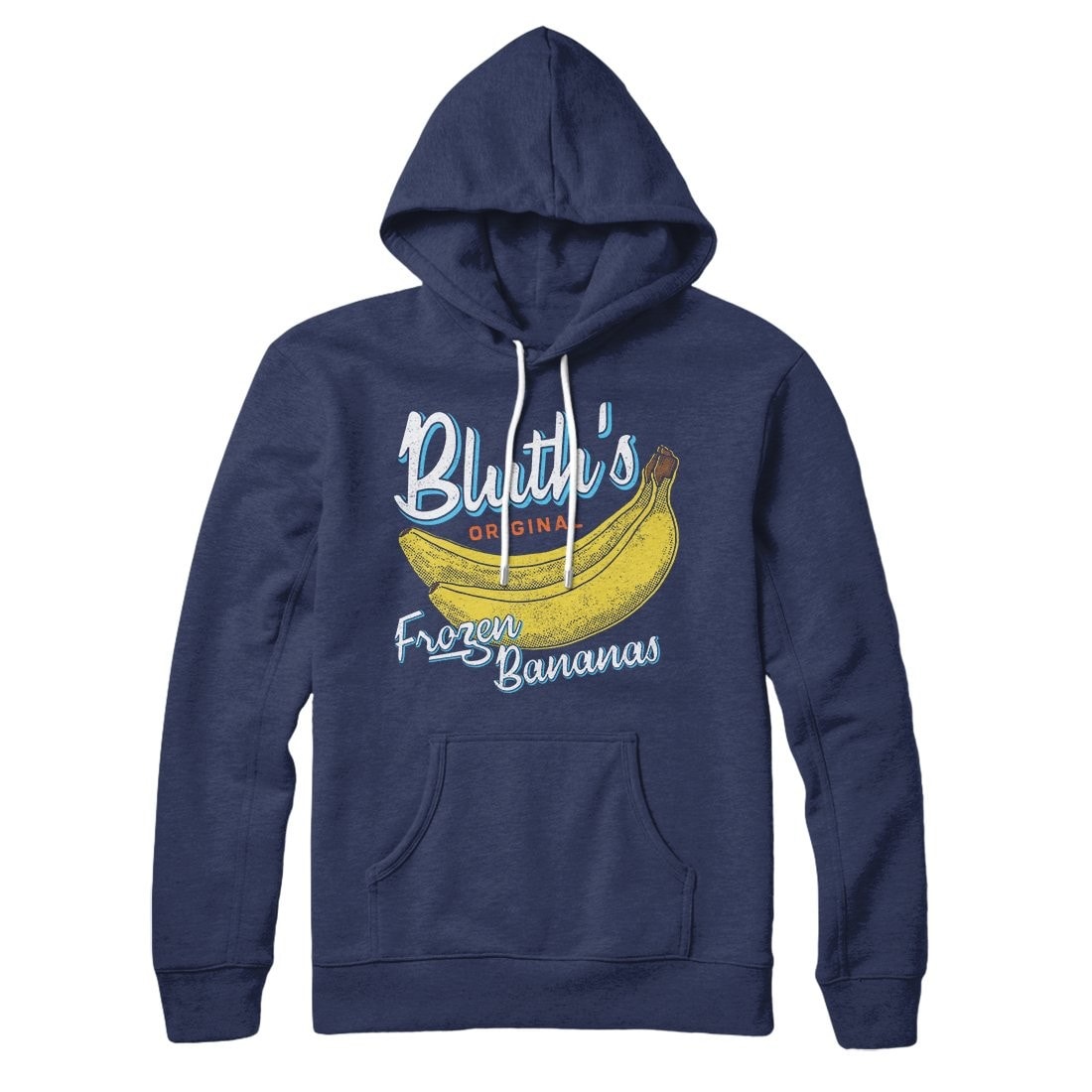Bluth's Frozen Bananas Unisex Pullover Hoodie - Cotton Polyester Hood Drawcords Kangaroo Pocket